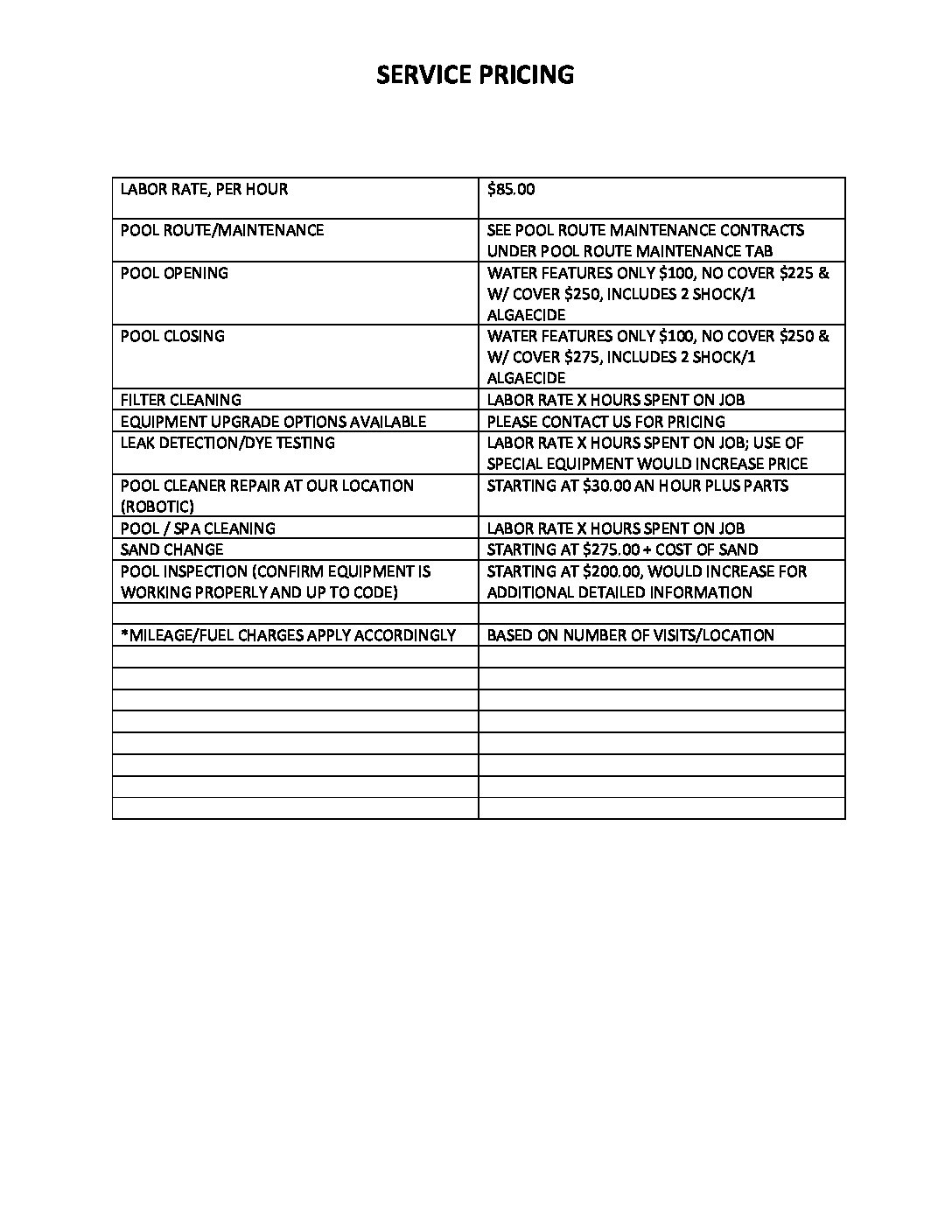 STORE SPECIALS Anderson Pools and Spas pool and spa services