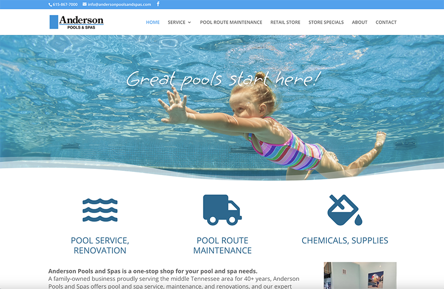 STORE SPECIALS Anderson Pools and Spas pool and spa services